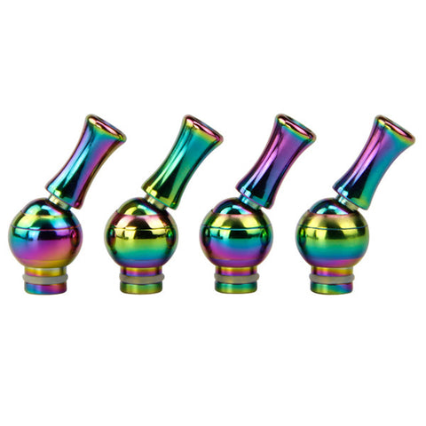 Large Stainless Steel Rainbow Effect Rotating Drip Tip (SS047)