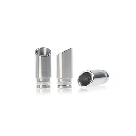 Smooth Slash Cut Exhaust Style Wide Bore Stainless Steel Drip Tip (SS009)