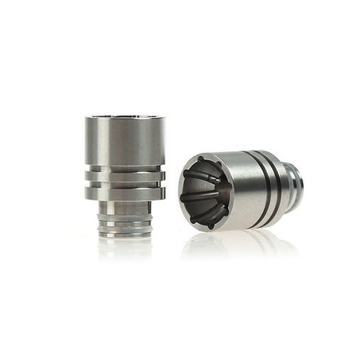 Wide Bore Stainless Steel Drip Tip With Unique Crater Design (SS015)