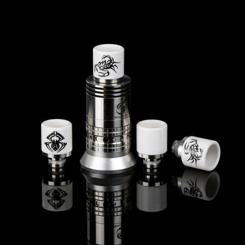 Stubby Ceramic & Stainless Steel Scorpion Or Spider Drip Tips