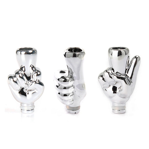 Plastic Finger Wide Bore Drip Tips - Available in 3 Designs & 4 Colours (PLA015)