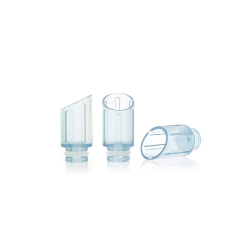 Transparent Plastic Slash Cut Design Wide Bore Drip Tips (PLA002)