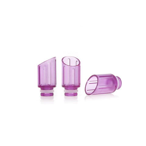 Transparent Plastic Slash Cut Design Wide Bore Drip Tips (PLA002)