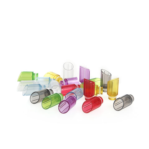 Transparent Plastic Slash Cut Design Wide Bore Drip Tips (PLA002)