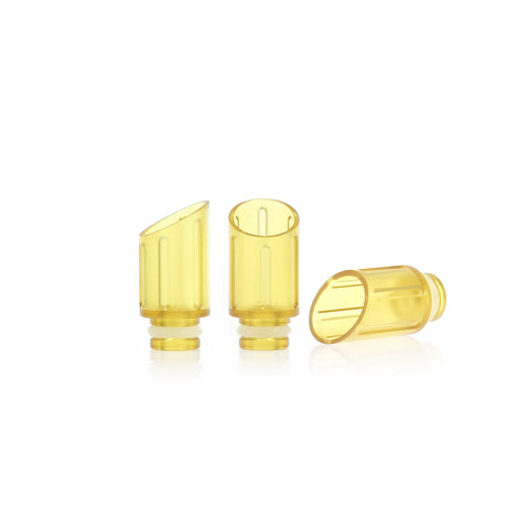 Transparent Plastic Slash Cut Design Wide Bore Drip Tips (PLA002)