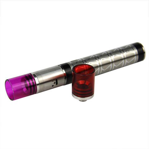 Super Wide Bore Stainless Steel & Coloured Glass Drip Tips (GLS017)