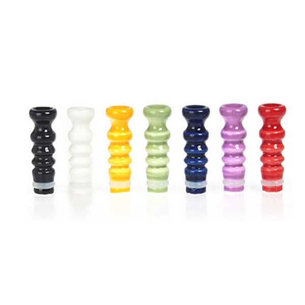 Ceramic Ribbed Style Drip Tips (CER010)