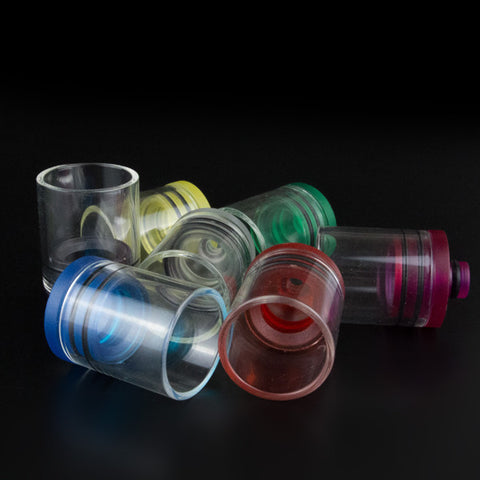 New! Super Wide Bore 510 Transparent Plastic & Glass Drip Tips (GLS015)