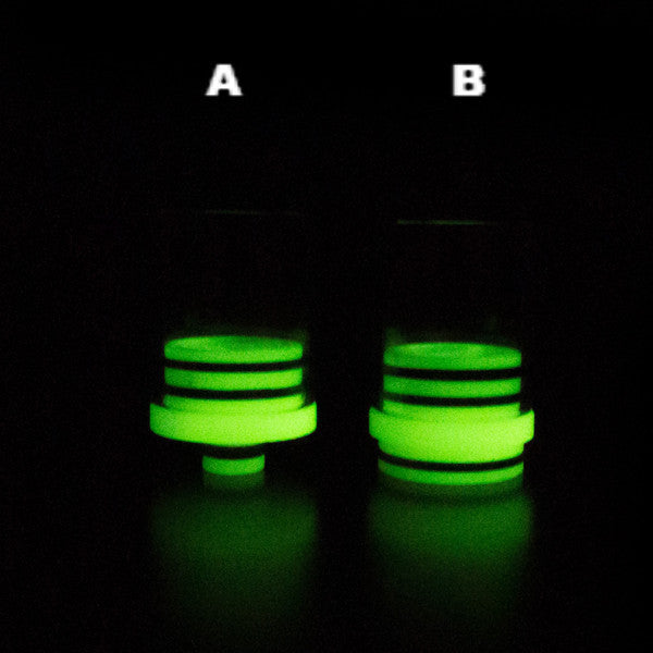 New! Super Wide Bore Glow In The Dark 510 Drip Tip Or 22mm RDA Cap (GLS013)