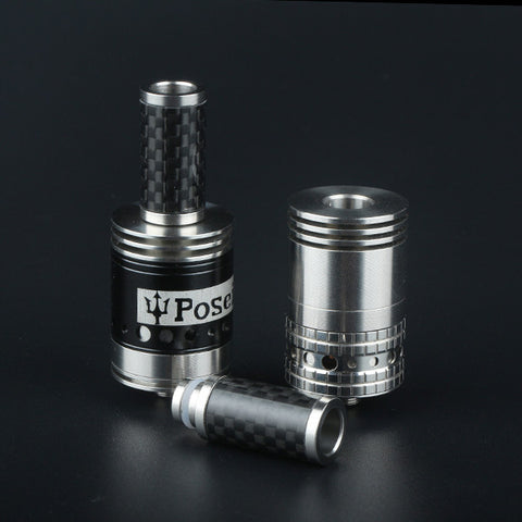 Long Stainless Steel & Carbon Fibre Wide Bore Drip Tip (CF007)