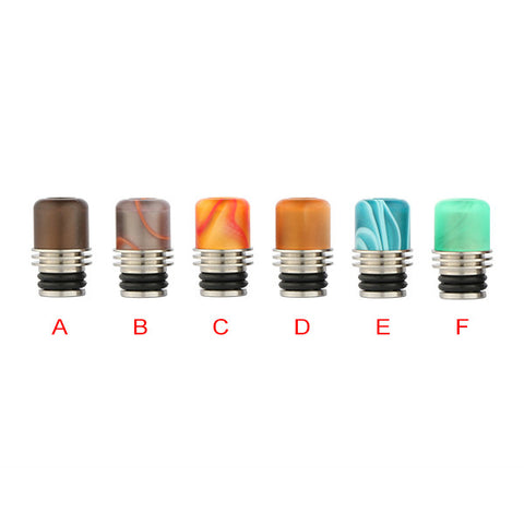 Short Acrylic & Stainless Steel Heatsink Style Drip Tips (SS059)