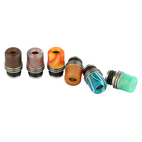 Short Acrylic & Stainless Steel Heatsink Style Drip Tips (SS059)
