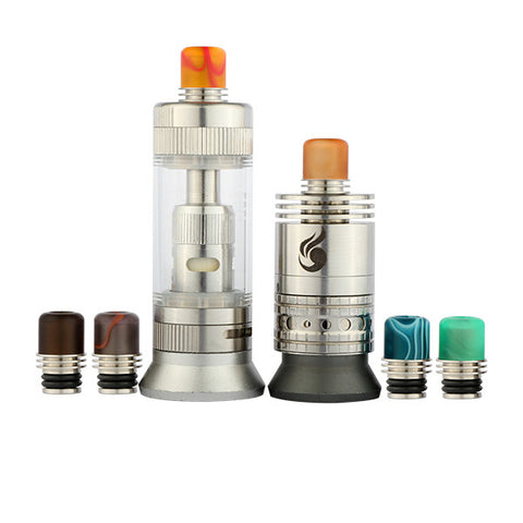 Short Acrylic & Stainless Steel Heatsink Style Drip Tips (SS059)