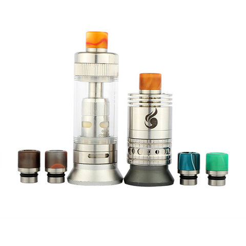 Short Acrylic & Stainless Steel Smooth Style Drip Tips (SS060)