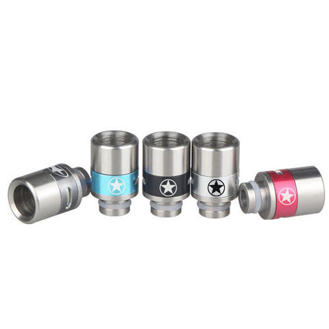 New! Aluminium & Stainless Steel Captain America Adjustable Air Flow Wide Bore Drip Tips (AIR009)