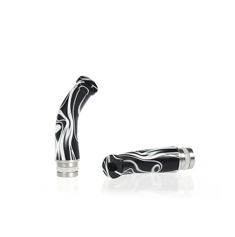 Long Acrylic & Stainless Steel Curved Drip Tips (XL007)