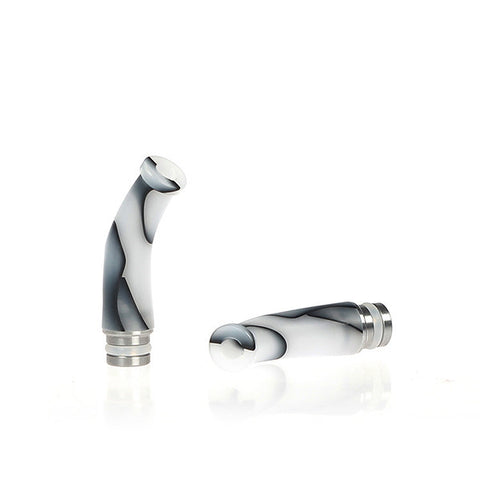 Long Acrylic & Stainless Steel Curved Drip Tips (XL007)
