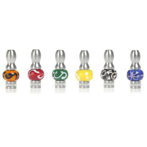 Magic Bead Art Glass & Stainless Steel Drip Tips (GLS011)