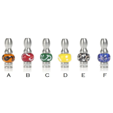 Magic Bead Art Glass & Stainless Steel Drip Tips (GLS011)