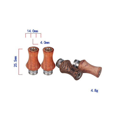 Stainless Steel & Wood Vase Design Drip Tips (WD012)
