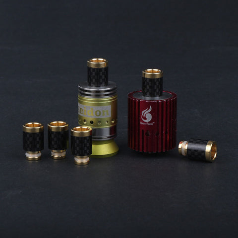 Stainless Steel & Carbon Fibre Wide Bore Drip Tip (CF003)
