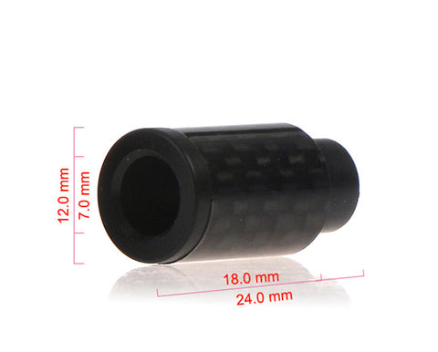 Push Fit Carbon Fibre Wide Bore Drip Tip - 12mm (CF006)