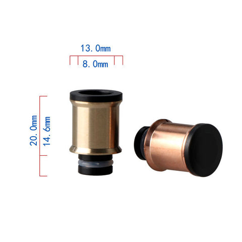 Cauldron Style Stainless Steel / Brass / Copper & Delrin Wide Bore Drip Tips (SS037)