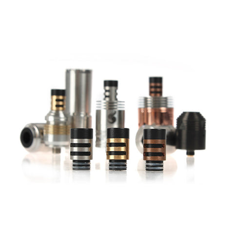 King Stainless Steel & Delrin Wide Bore Drip Tips (SS022)
