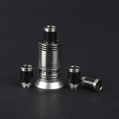 Stainless Steel & Carbon Fibre Wide Bore Drip Tip (CF003)