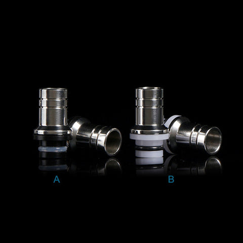 Stainless Steel & Delrin Domed Wide Bore Drip Tips (SS021)