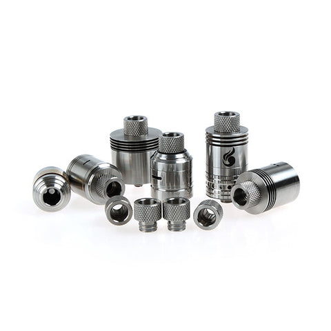 Short Knurled Wide Bore Stainless Steel Drip Tip (SS013)