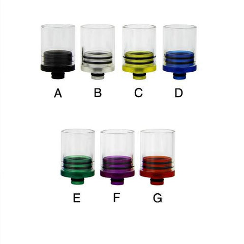 Super Wide Bore 510 Transparent Plastic & Glass Drip Tips (GLS015)