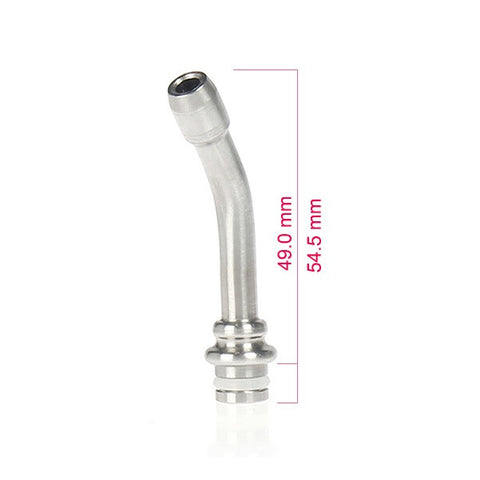 Long Angled Bulb Style Tip Stainless Steel Drip Tip (XL009)