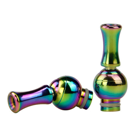Large Stainless Steel Rainbow Effect Rotating Drip Tip (SS047)