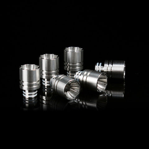 Wide Bore Stainless Steel Drip Tip With Unusual Crater Design (SS015)