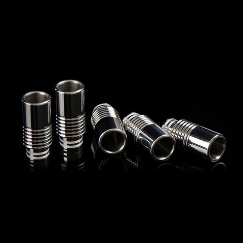 Half Ribbed Stainless Steel Drip Tip (SS017)