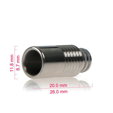 Half Ribbed Stainless Steel Drip Tip (SS017)