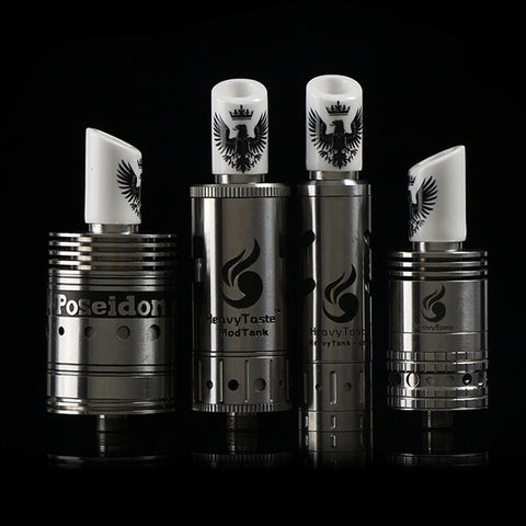 Ceramic & Stainless Steel Eagle Drip Tip, Slashed Or Straight Cut (CER001)