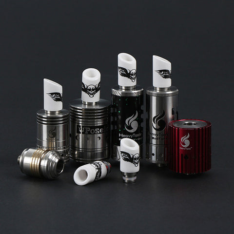 Ceramic & Stainless Steel Skull Drip Tip, Slashed Or Straight Cut (CER002)
