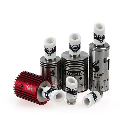 Ceramic & Stainless Steel Skull Drip Tip, Slashed Or Straight Cut (CER002)