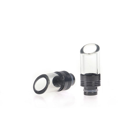 Slash Cut Metal & Glass Wide Bore Drip Tips (GLS003)