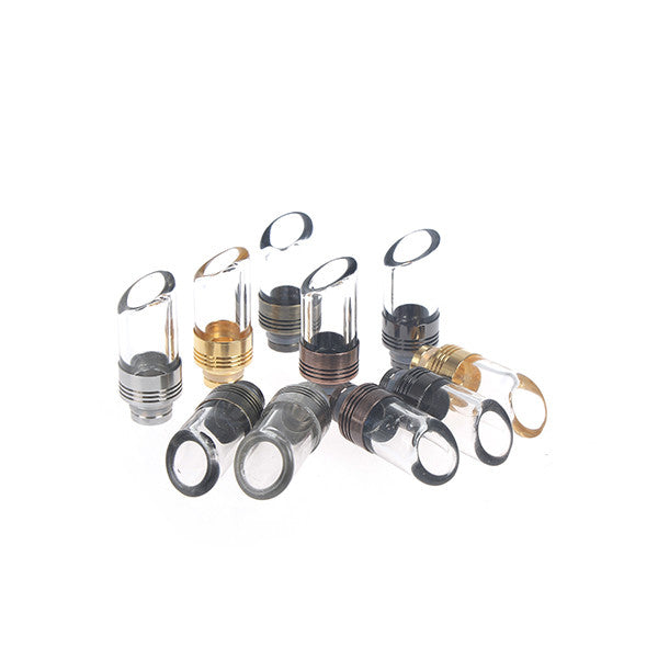 Slash Cut Metal & Glass Wide Bore Drip Tips (GLS003) – The Drip Tip Store