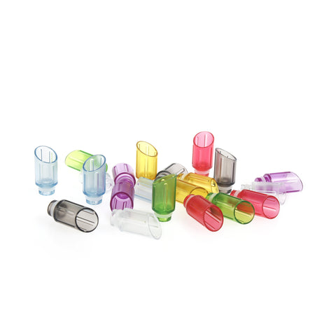 Transparent Plastic Slash Cut Design Wide Bore Drip Tips (PLA002)