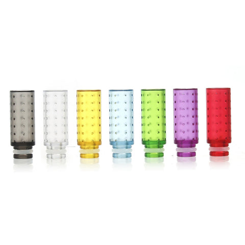 Transparent Plastic Dimpled Design Wide Bore Drip Tips (PLA004)