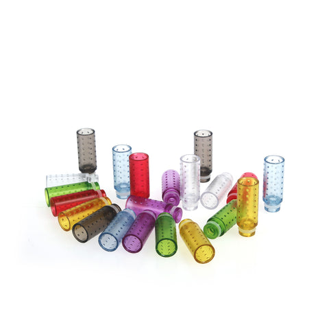 Transparent Plastic Dimpled Design Wide Bore Drip Tips (PLA004)