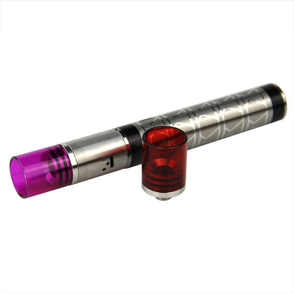 Super Wide Bore Stainless Steel & Coloured Glass Drip Tips (GLS017 ...
