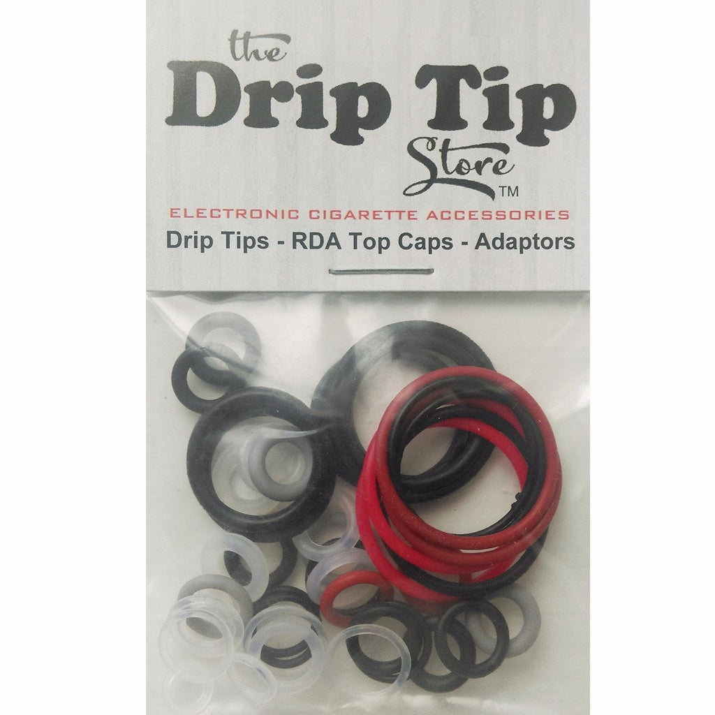 Spare Drip Tip & RDA Top Cap O' rings - 42 Pack