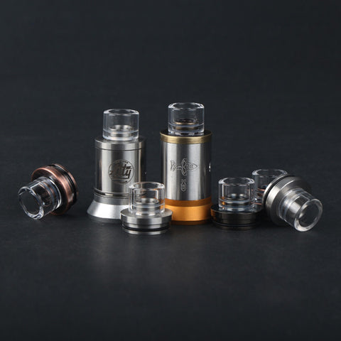 22mm Stainless Steel & Glass RDA Top Caps (RDA002)