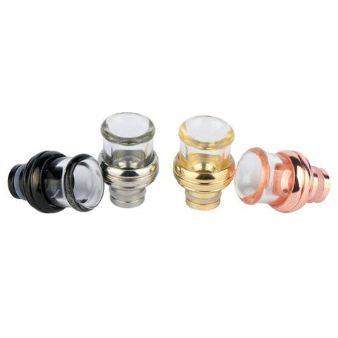 Stumpy Glass & Stainless Steel Bowl Design Wide Bore Drip Tip (GLS025)