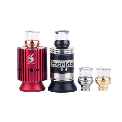 Stumpy Glass & Stainless Steel Bowl Design Wide Bore Drip Tip (GLS025)